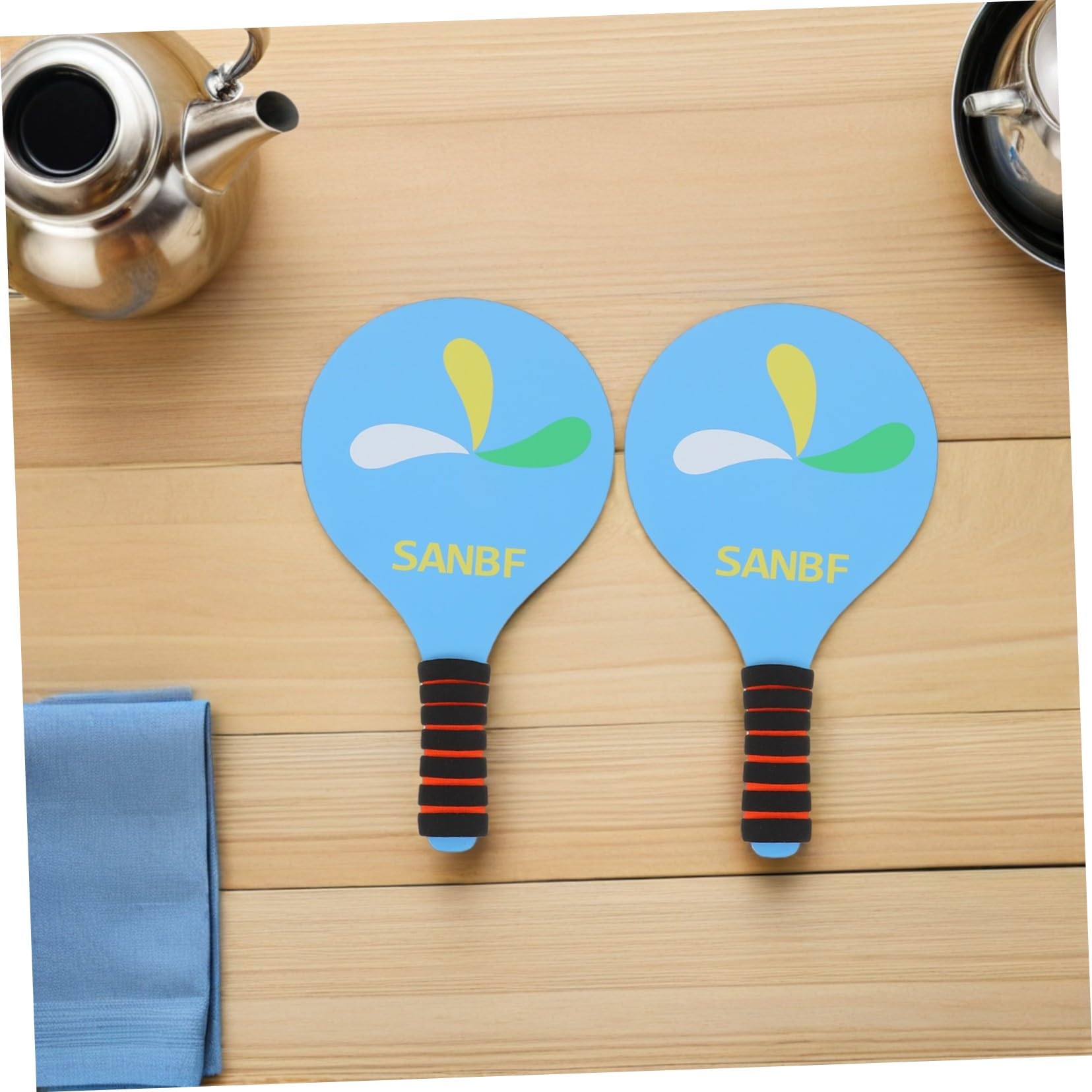 Abaodam Badminton Kit Adulti con Racchette Spesse e Palline Racket Multifunzionale per Beach Paddle Ball e Giochi Leggeri all in Spiaggia Giardino e