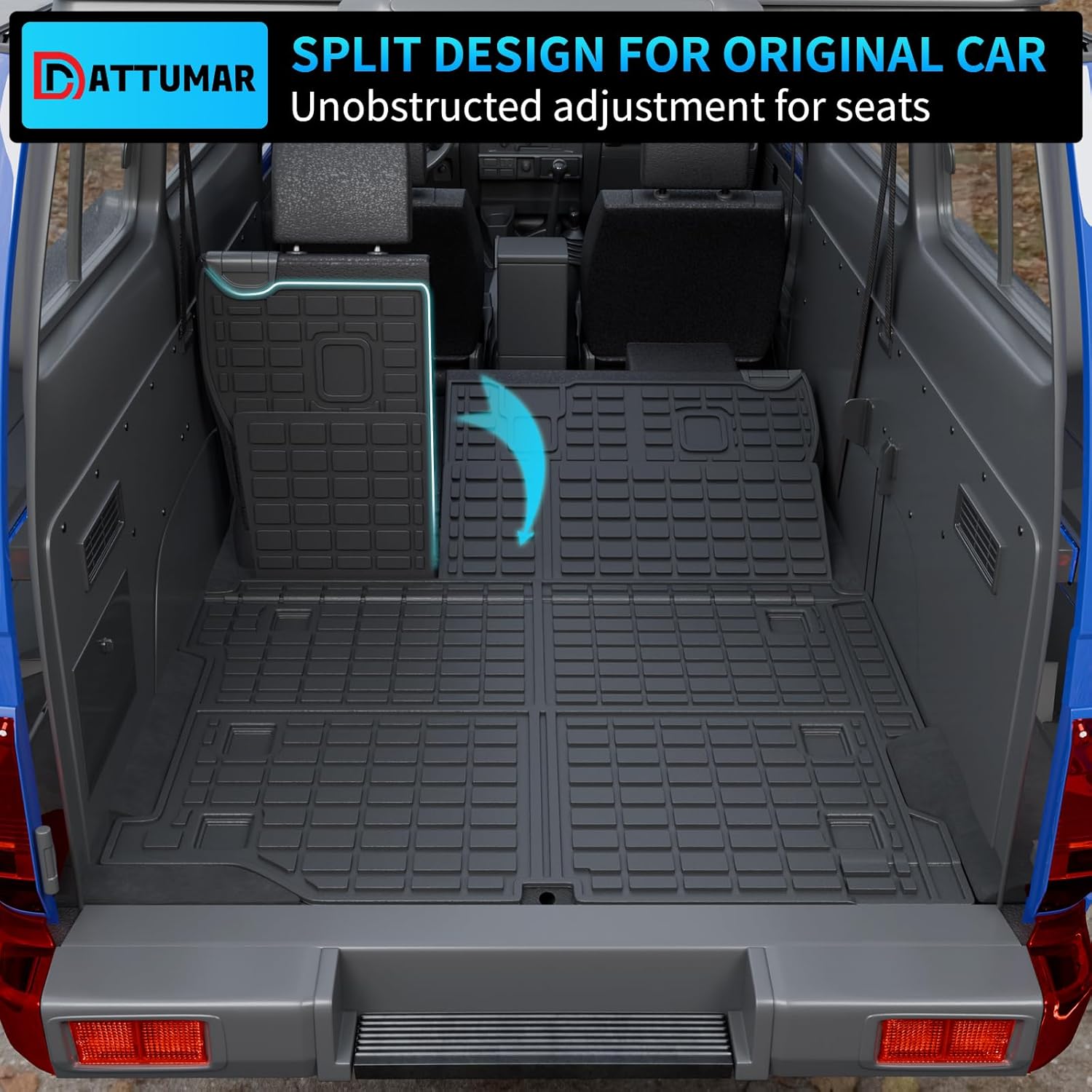 Cargo Mat Compatible with 2018-2025 Jeep Wrangler JL 4x4 4-Door Trunk Mat Cargo Liner All Weather Back Seat Cover 2024 Wrangler JL 4x4 Accessories (2018-2025 JL,Trunk Mat+Backrest Mats)