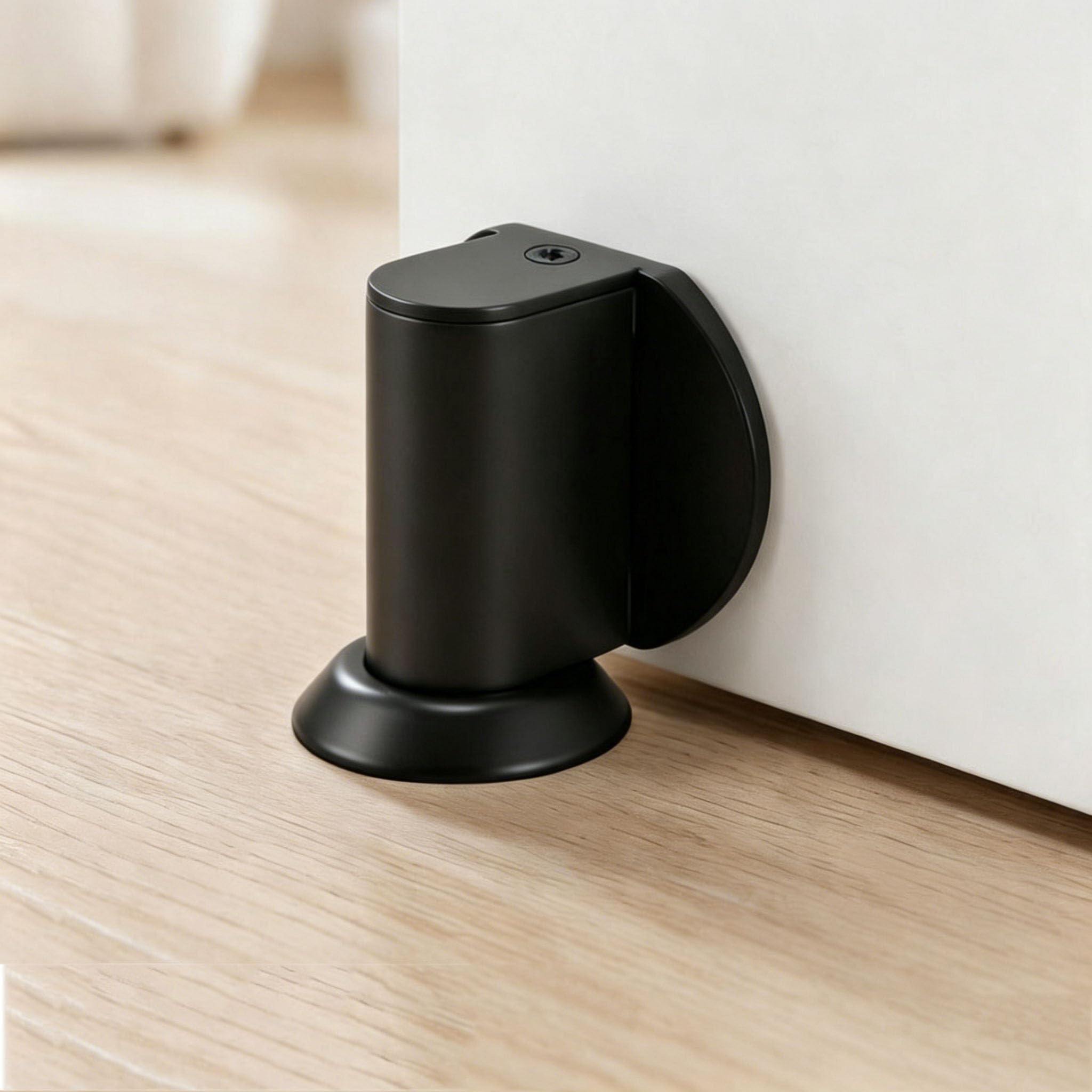 Magnetic Door Stop, No Drill Floor Mount Door Stopper Heavy Duty Anti-Slam Sound Dampening, Wall ProtectorAnti-Slam Wall Protector for Home Office Bedroom (Black)