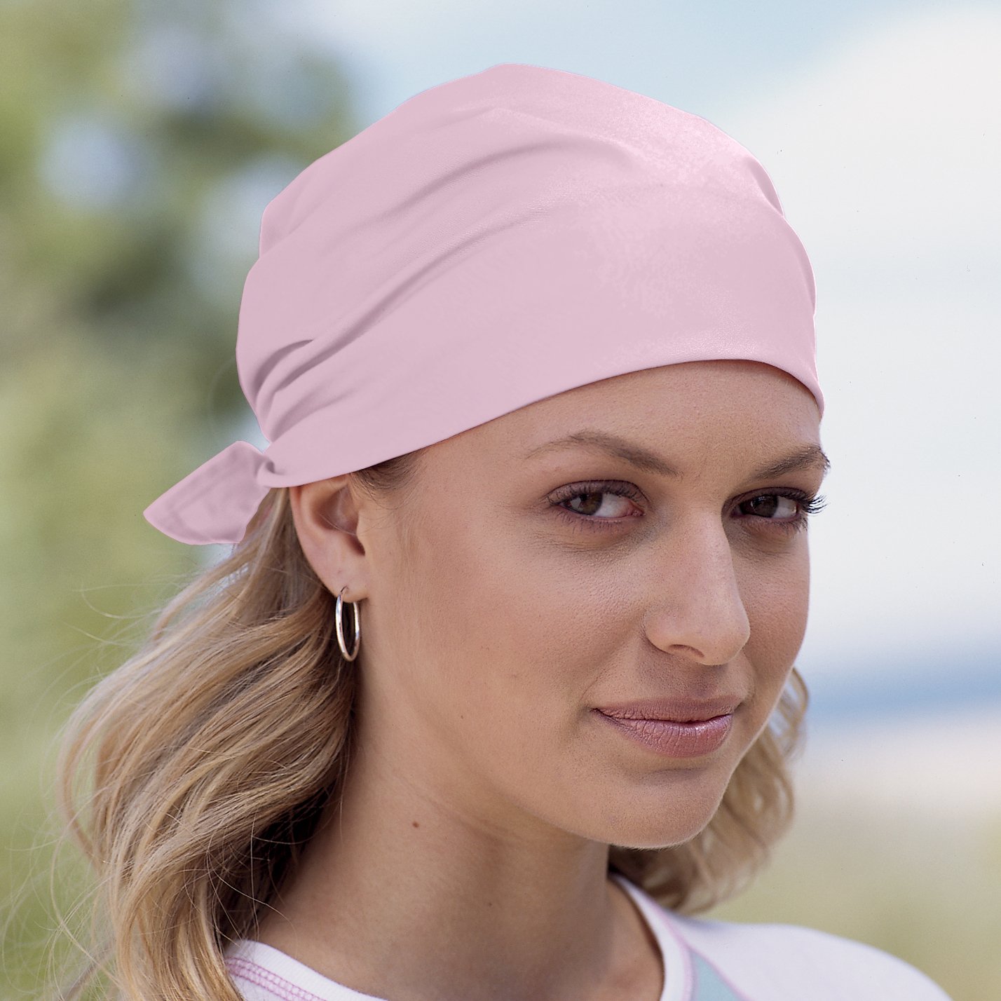 Big Accessories Solid Color Bandana in os in bg-Pink