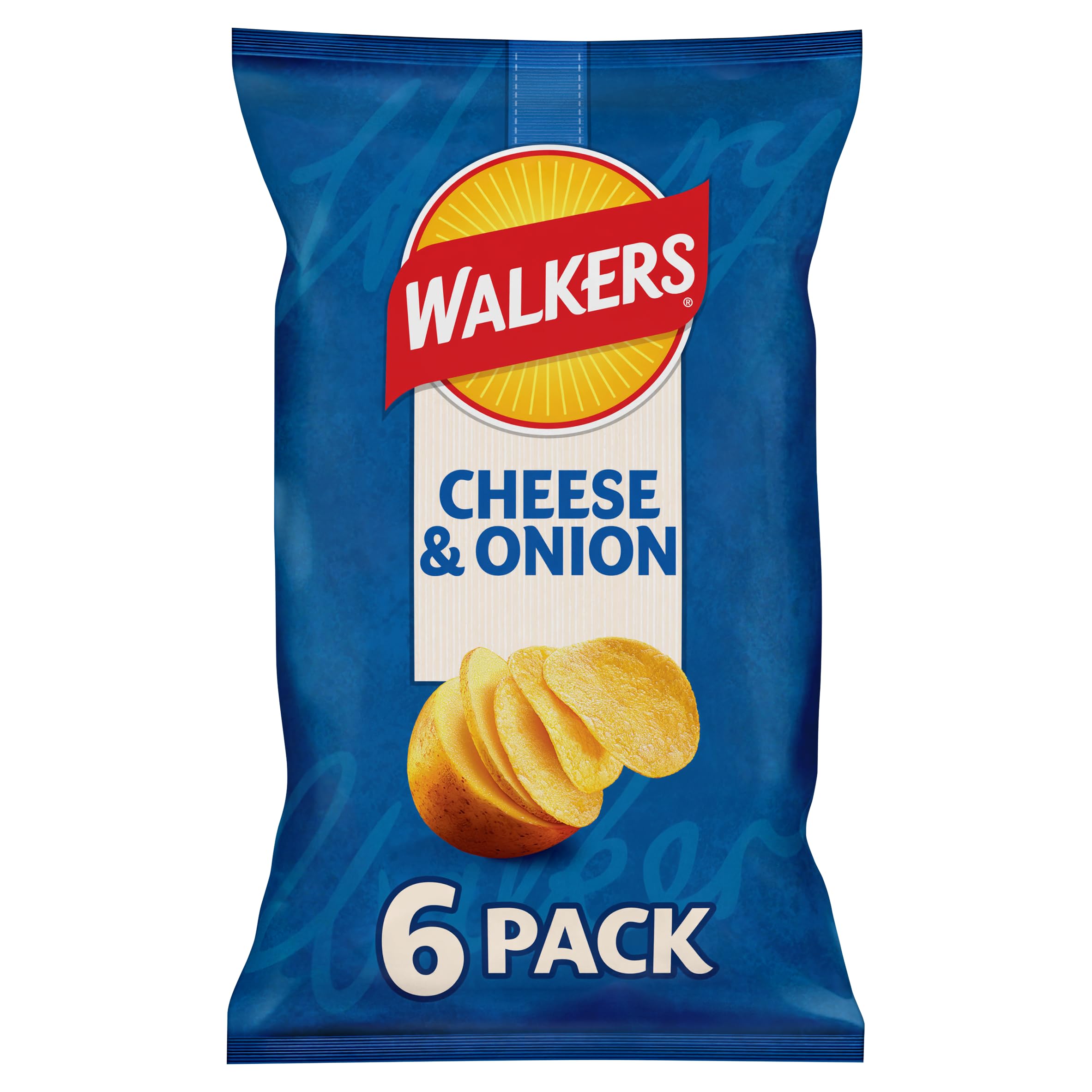 Walkers Crisps Cheese and Onion 6X25g - Pack of 2