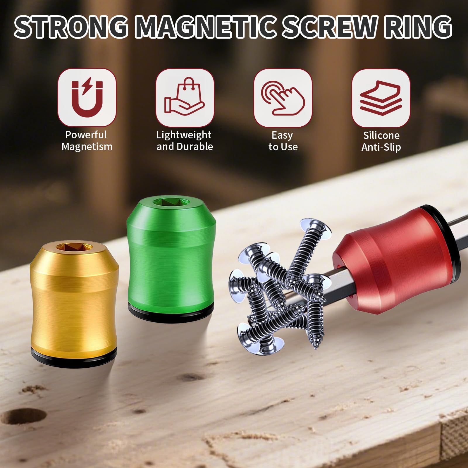 Magnetic Screw Holders - Keep Bits Secure! -2