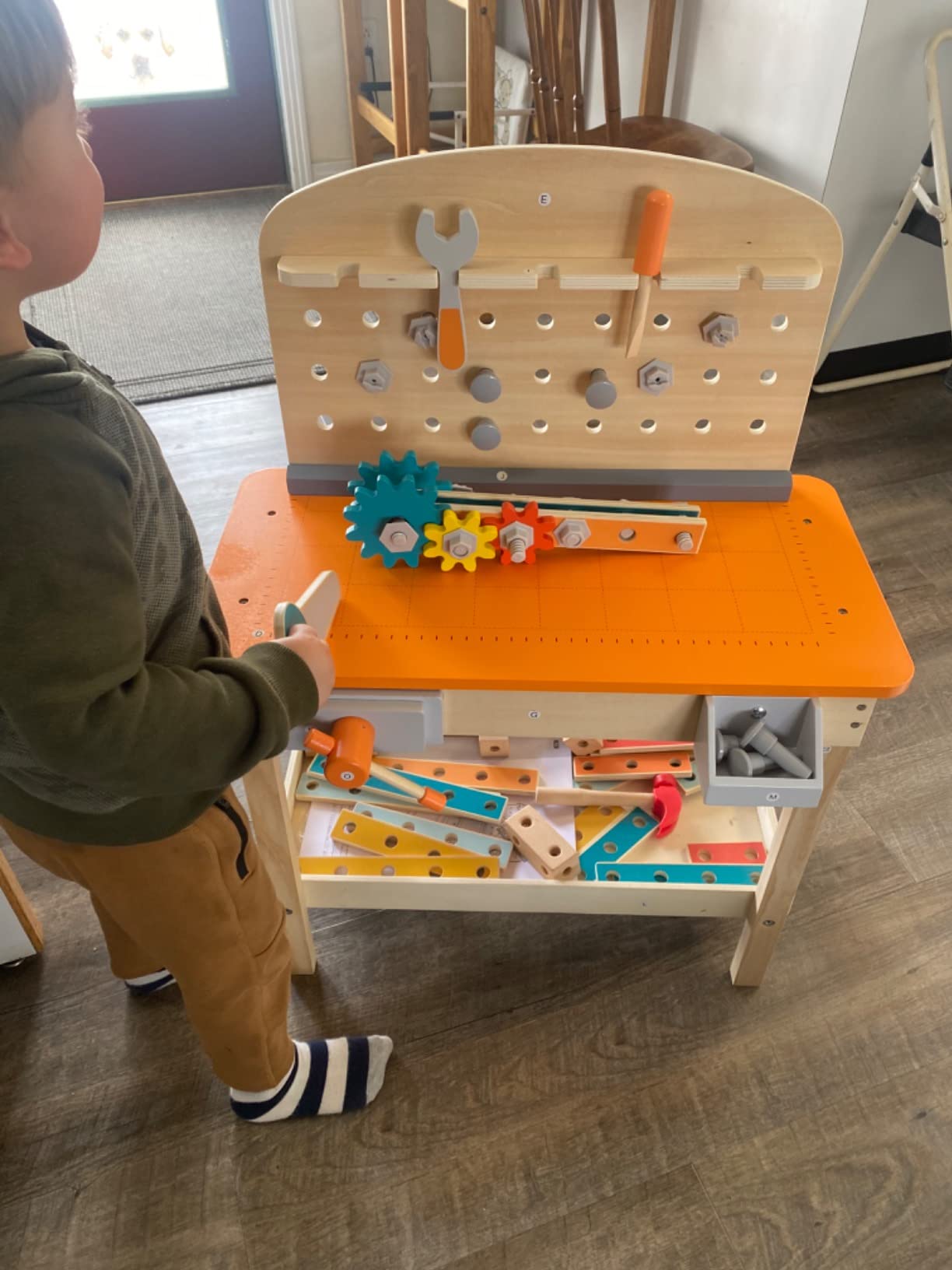 11/mo Finance Amazon Basics Wooden Play Toy Tool Workbench for Kids