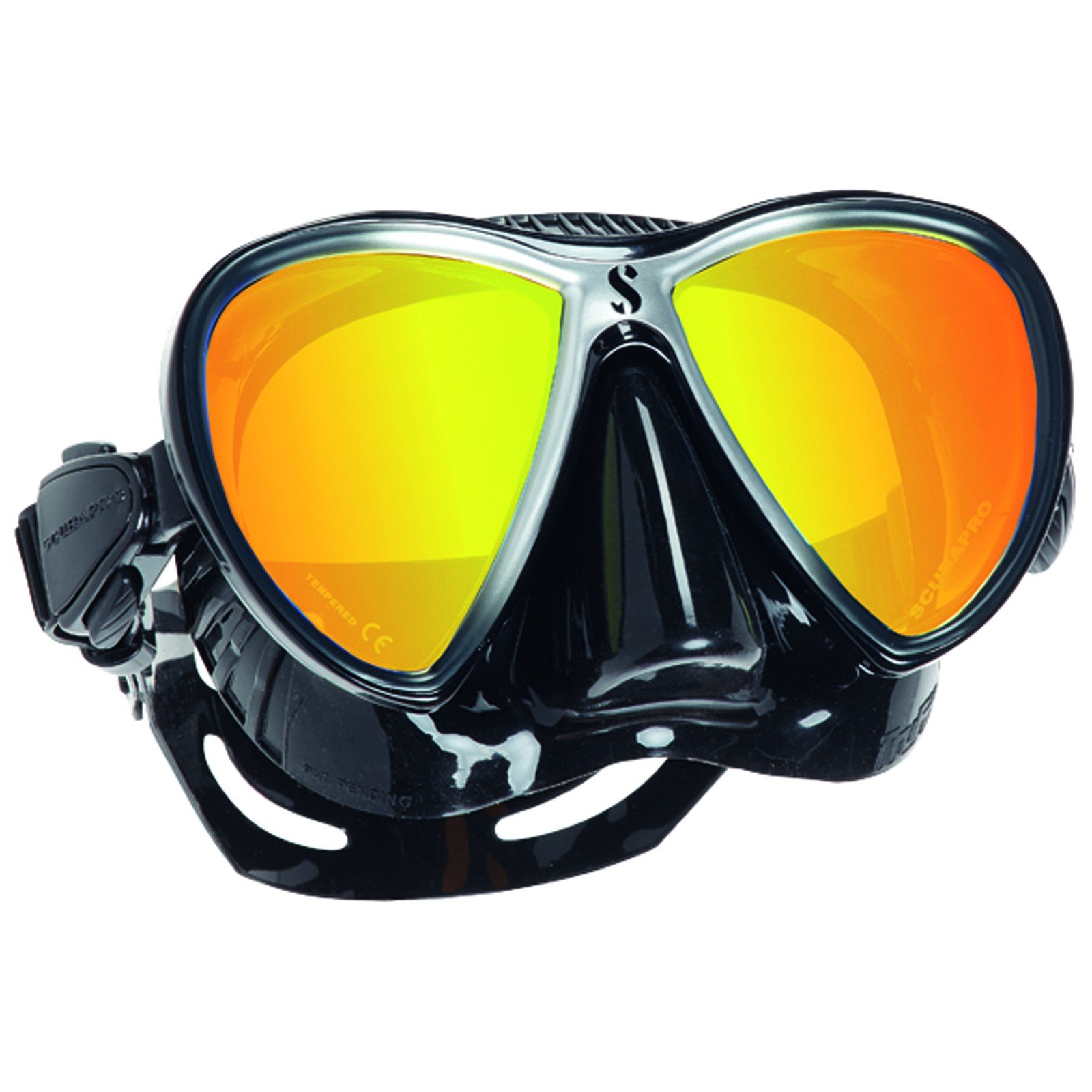 Scubapro Synergy Trufit Twin Mirrored Mask, Black/Silver