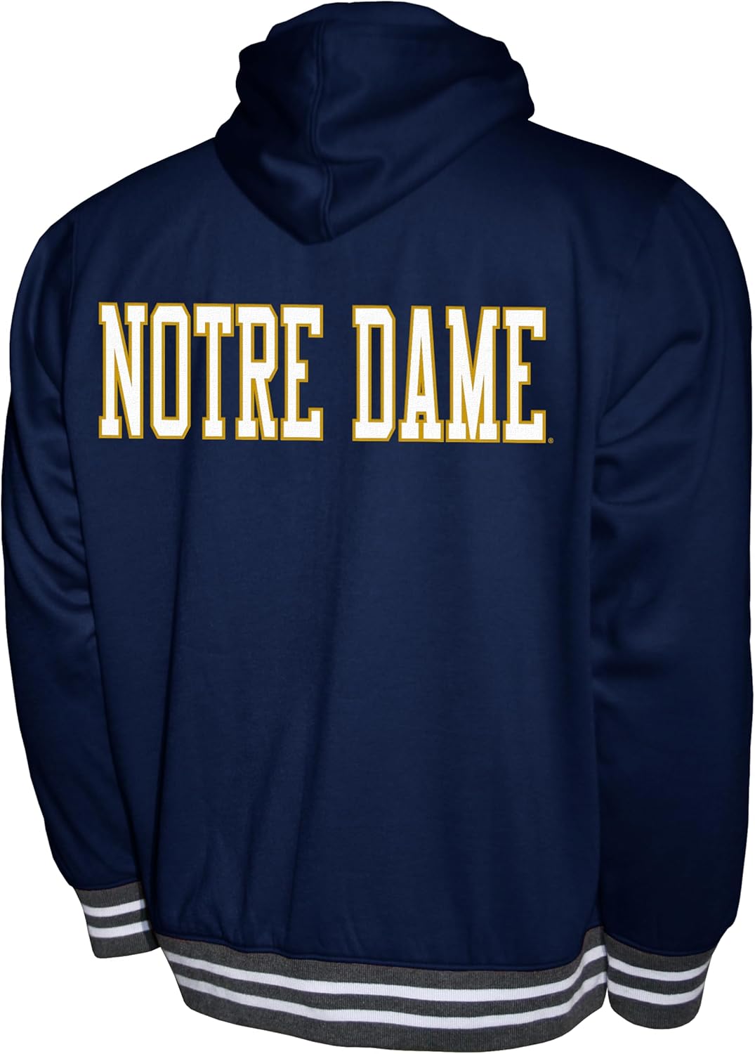 2Bhip NCAA Notre Dame Fighting Irish Jacket - Men's Navy Full Zip-up Hoodie With Pockets - Campus Jackets