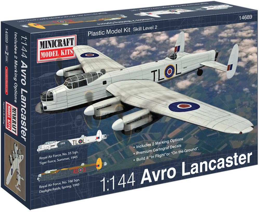 Minicraft Avro Lancaster RAF Airplane Model Kit (1/144 Scale)