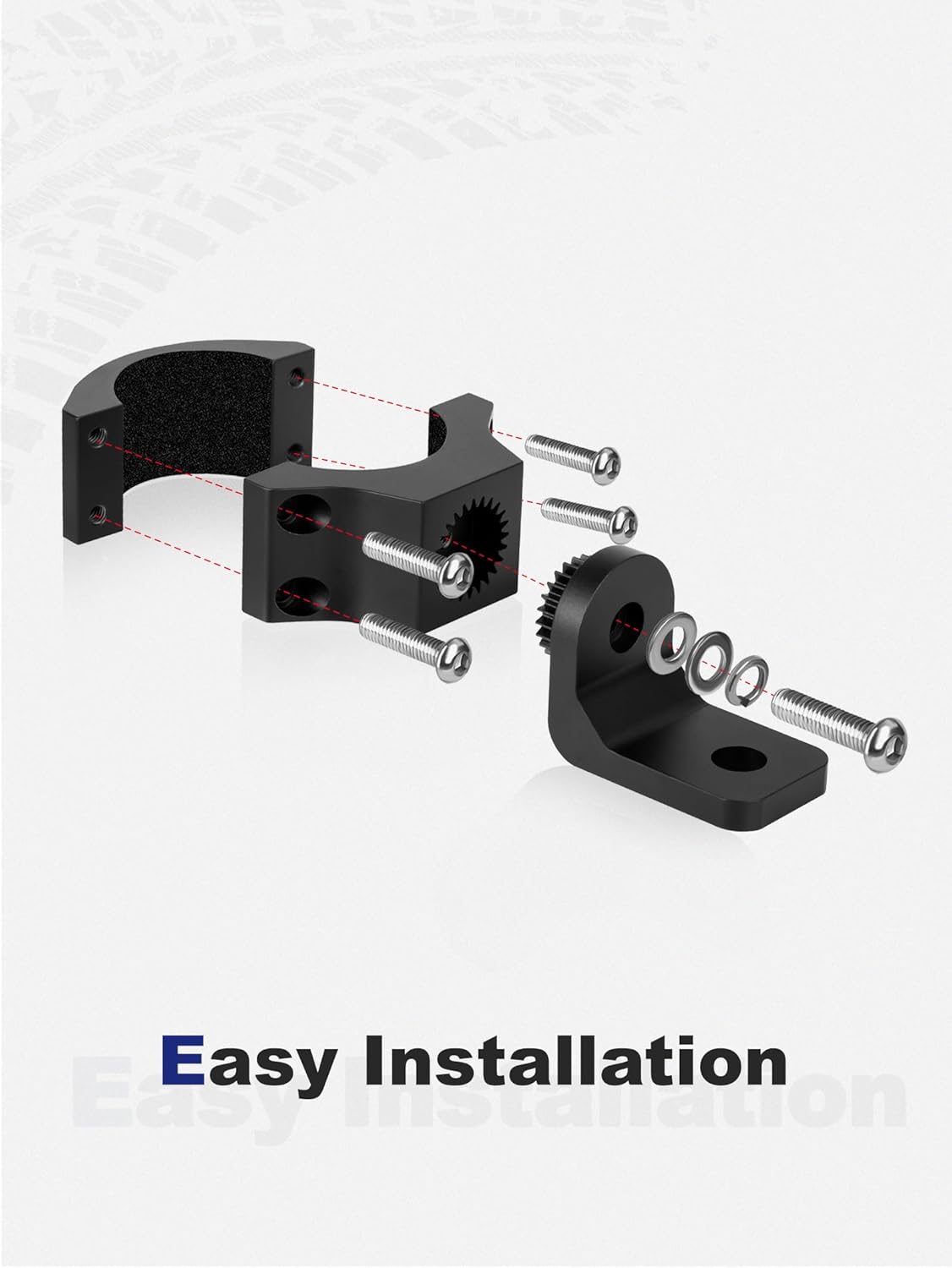 ZIDIYORUO UTV Whip Mount & Light Bar Bracket - 360° Adjustment, Heavy Duty Alu Alloy Mounting Clamp for Polaris RZR/Can Am/Jeep All 1.75"-2" Roll Cage Mounting Flag Light, 5 Mins Installation