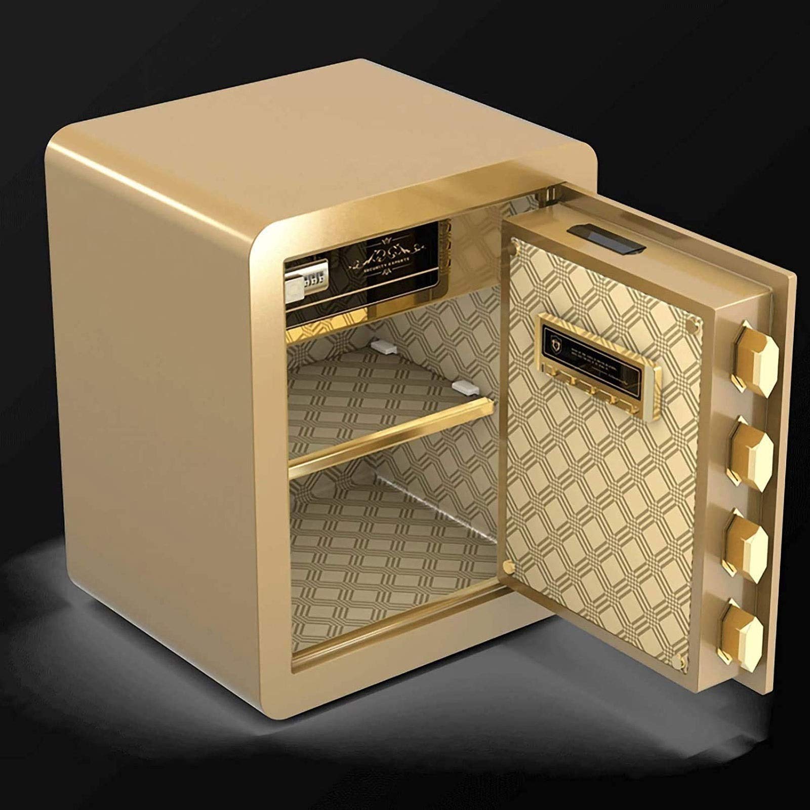 Cassaforte Digitale con Tastiera, Cassetto Porta Contanti, Struttura in Acciaio, Cassaforte per Gioielli E Denaro, per Casa, Ufficio, Hotel E attività Commerciali (B)