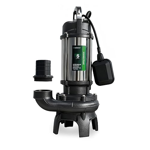 8807 GPH, 1 HP Sewage Sump Pump Submersible, Auto Float