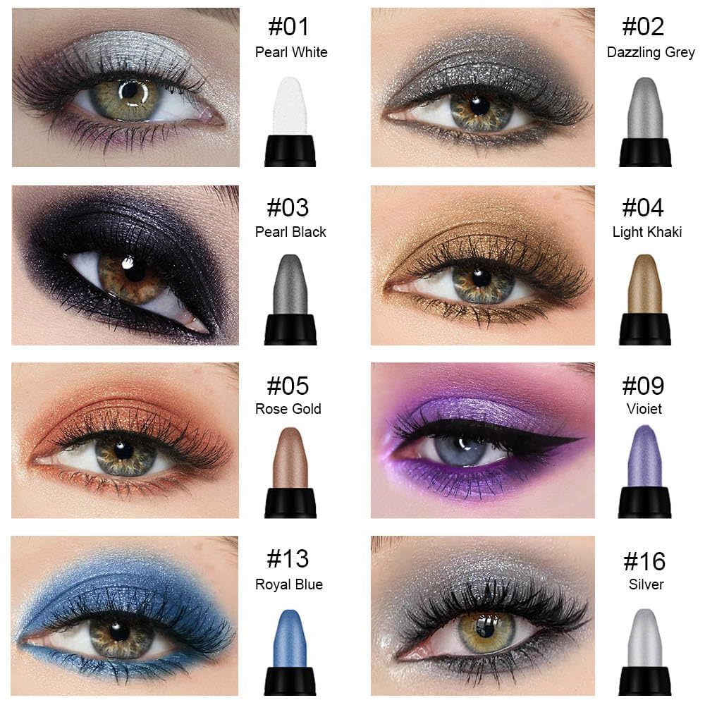 8Pcs Glitter Eye Shadow Sticks Liner Pencils Makeup - Image 2
