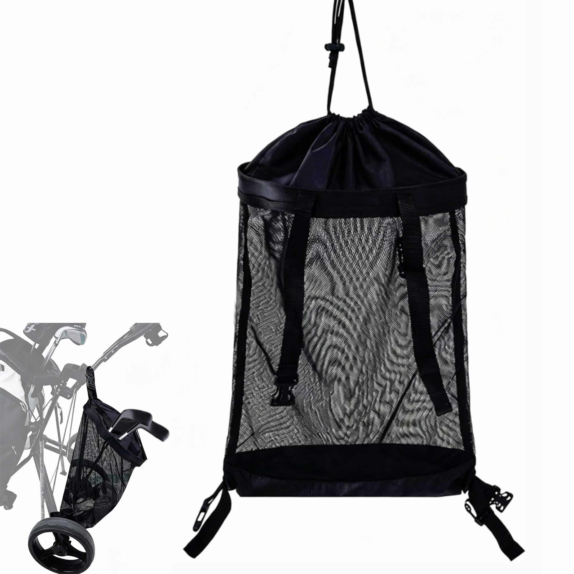 Golfwagen Aufbewahrungstasche 40x52 5 cm Golftrolley Zubehör Netz Organizer Tasche für Golf Push Cart Golfwagen Zubehör Mesh Tasche Aufbewahrungsnetz Bälle Tees Handschuhe