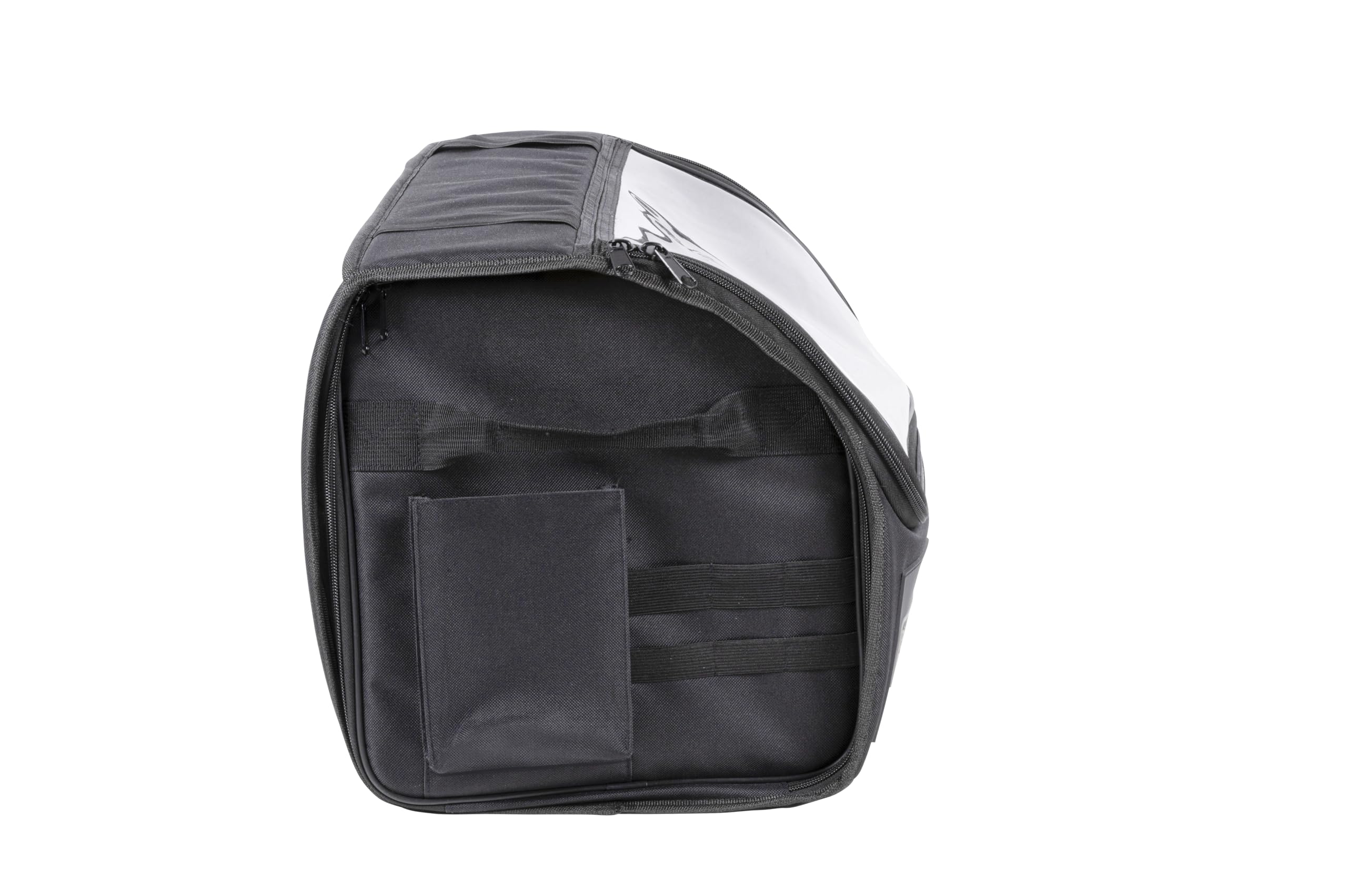 BLACK+DECKER Organizer do bagażnika – torba do bagażnika z przezroczystą pokrywą – 2 główne i kilka kieszeni bocznych – powierzchnia antypoślizgowa – poliester – czarny
