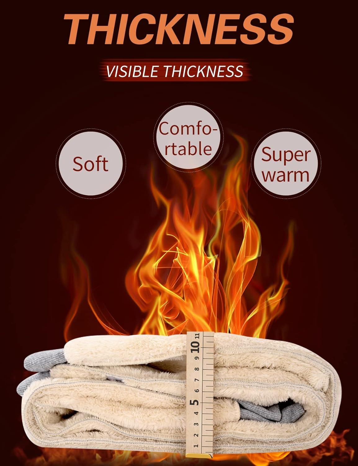 Gihuo Mens Sweatpants – Fleece Sherpa Lined Pants Men, Warm Winter Thermal Sweatpants for Outdoor & Lounge - Image 5