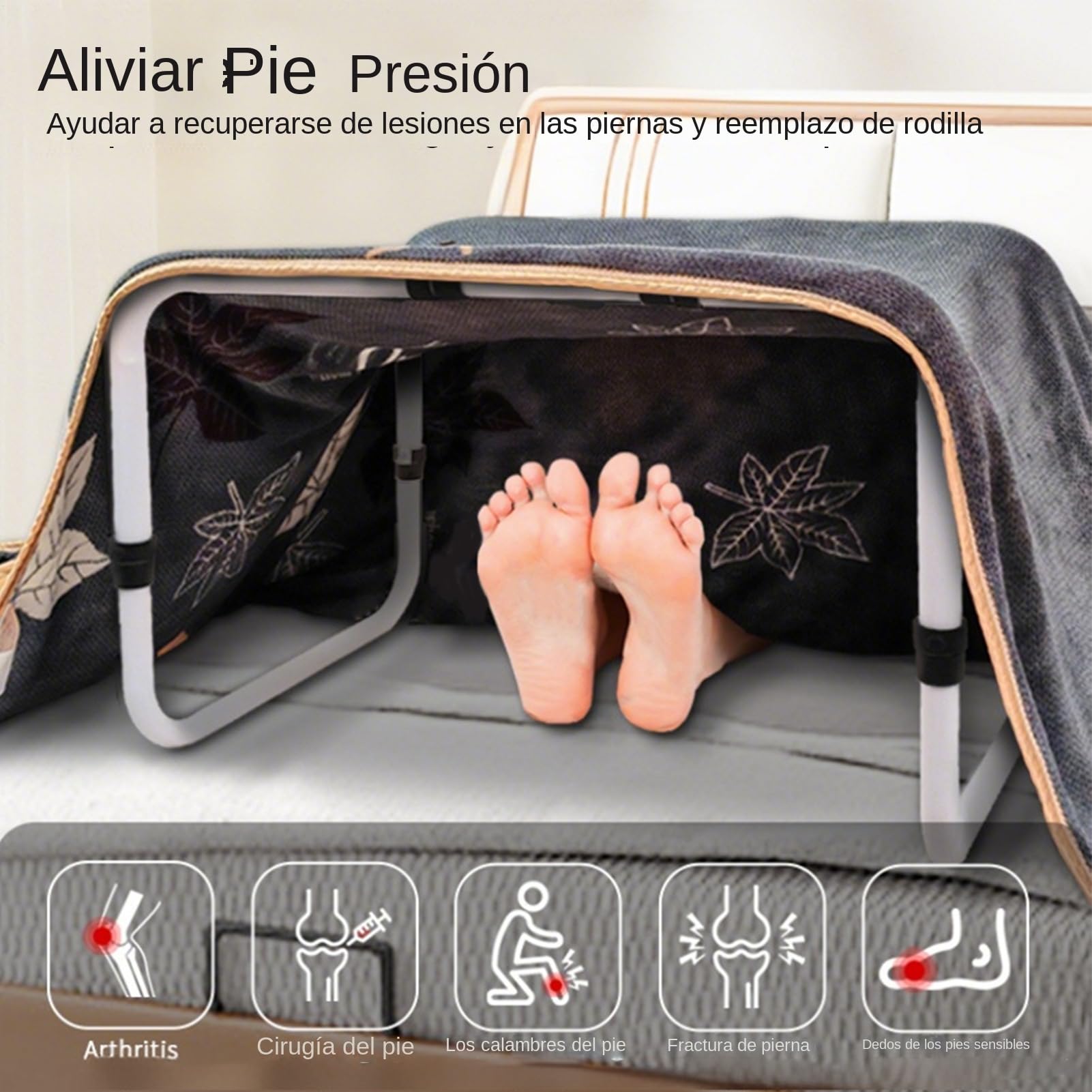 Elevador de Sábanas para Extremidades | Herramienta Ajustable de Acero al Carbono para Levantar Sábanas - Ayuda Resistente para Elevar Mantas, Asistencia para Abuelos Familiares Hombres