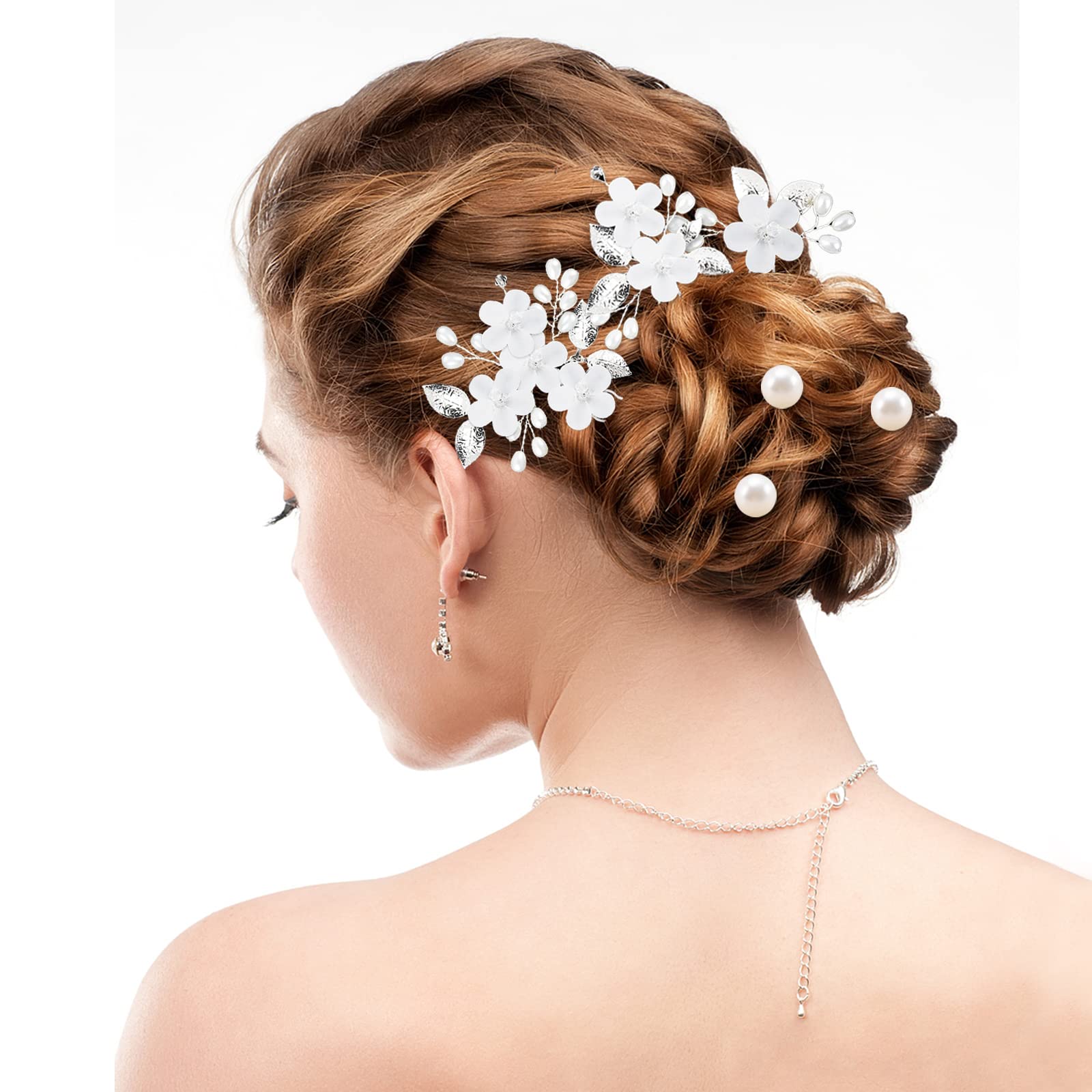 Mbsomnus 7cm Forcine per Capelli 50 Pezzi Forcine Capelli Marrone, Mollette Capelli Donna
