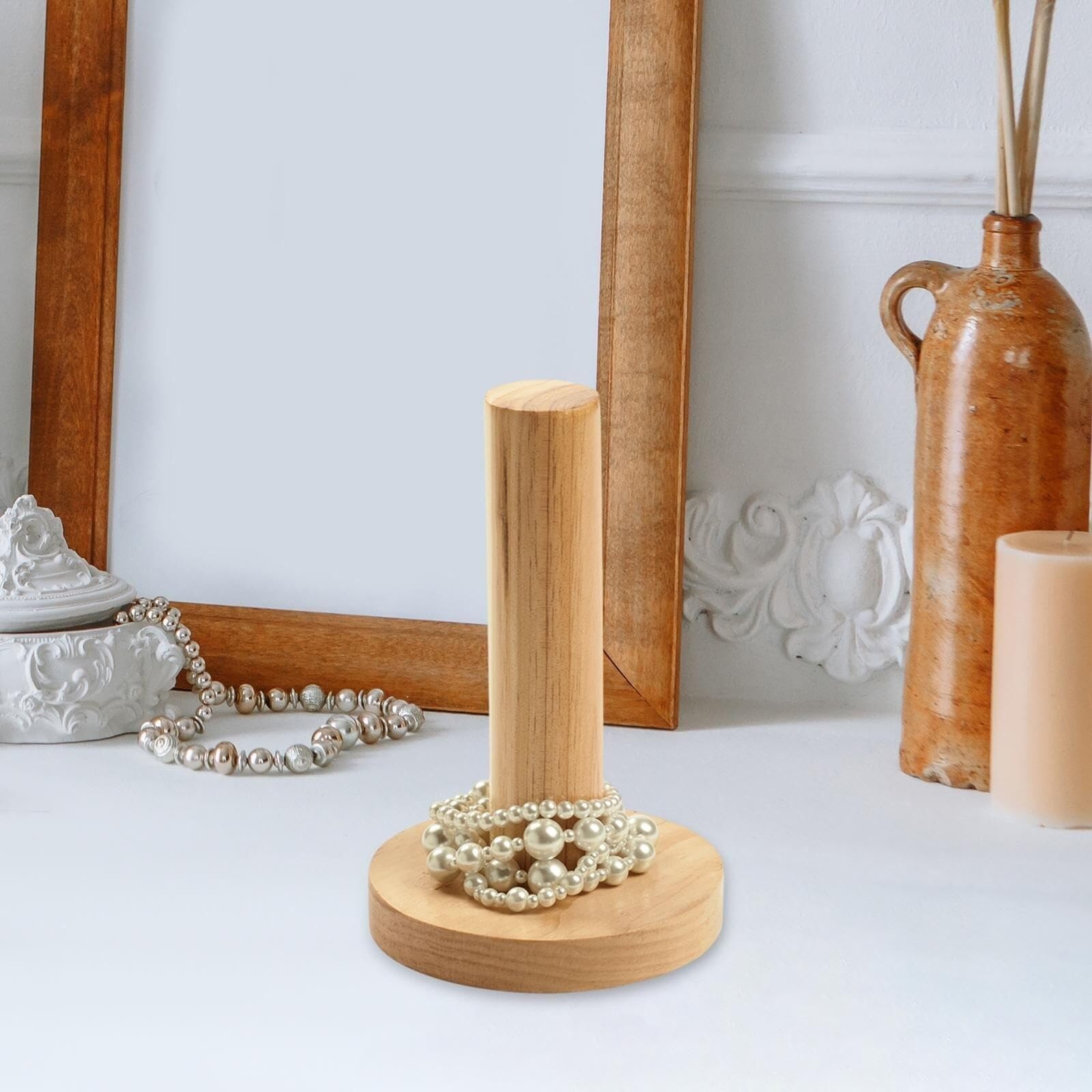 Stojak na Biżuterię Organizer na Biżuterię Stojak Na Biżuterię, Bransoletki, Uchwyt Na Bransoletki, Biurko, Drewniany Stojak Na Bransoletki Stojak na Naszyjnik(12 * 16.5cm)