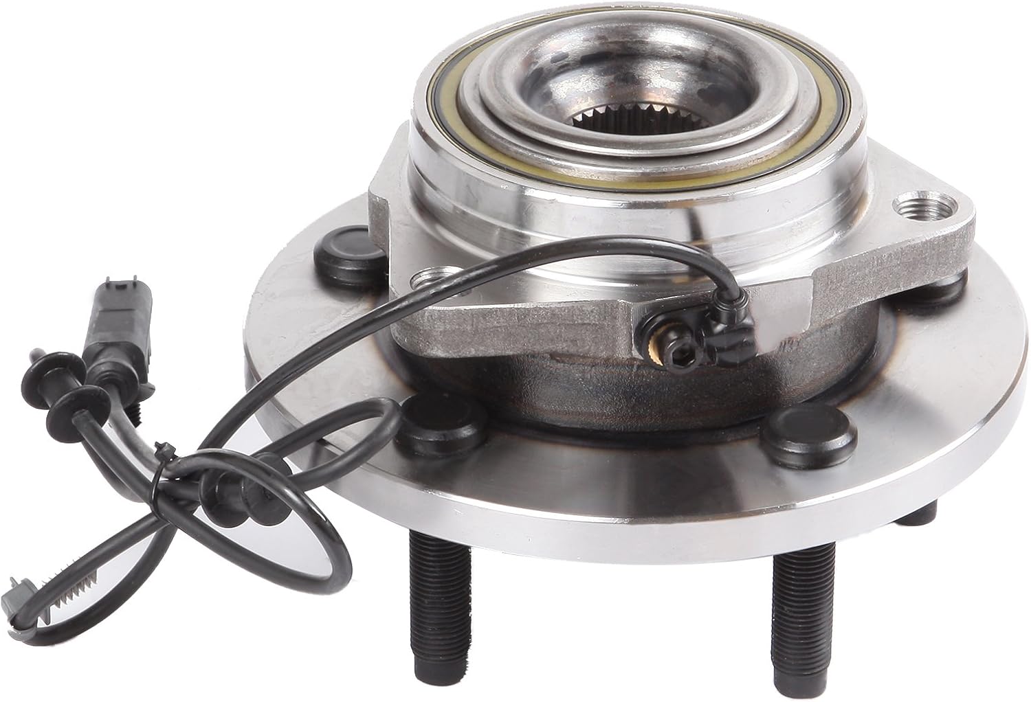 ANGLEWIDE(2-Pack) Left+Right+Front Wheel Hub Bearing Assembly with ABS Sensor 5 Lugs Fits for 2004-2005 for Dodge Durango Limited 4.7L,2004-2005 for Dodge Durango Limited 5.7L Replacement OE 513207