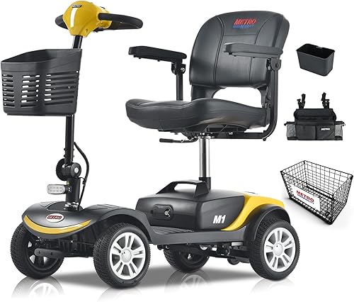 Miniatura 11 de Scooter de movilidad plegable para personas mayores, scooter de 4 ruedas para adultos, scooter médico eléctrico compacto para viajes, dispositivo