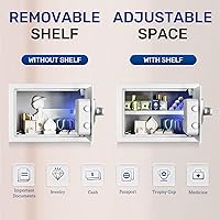 Vista 7 de BlackSmith Biometric Safe 1.0 Cub Digital Home Security Safe with LCD Display Dual Alarm System Mute Mode Quick Access Fingerprint Recognition Lock