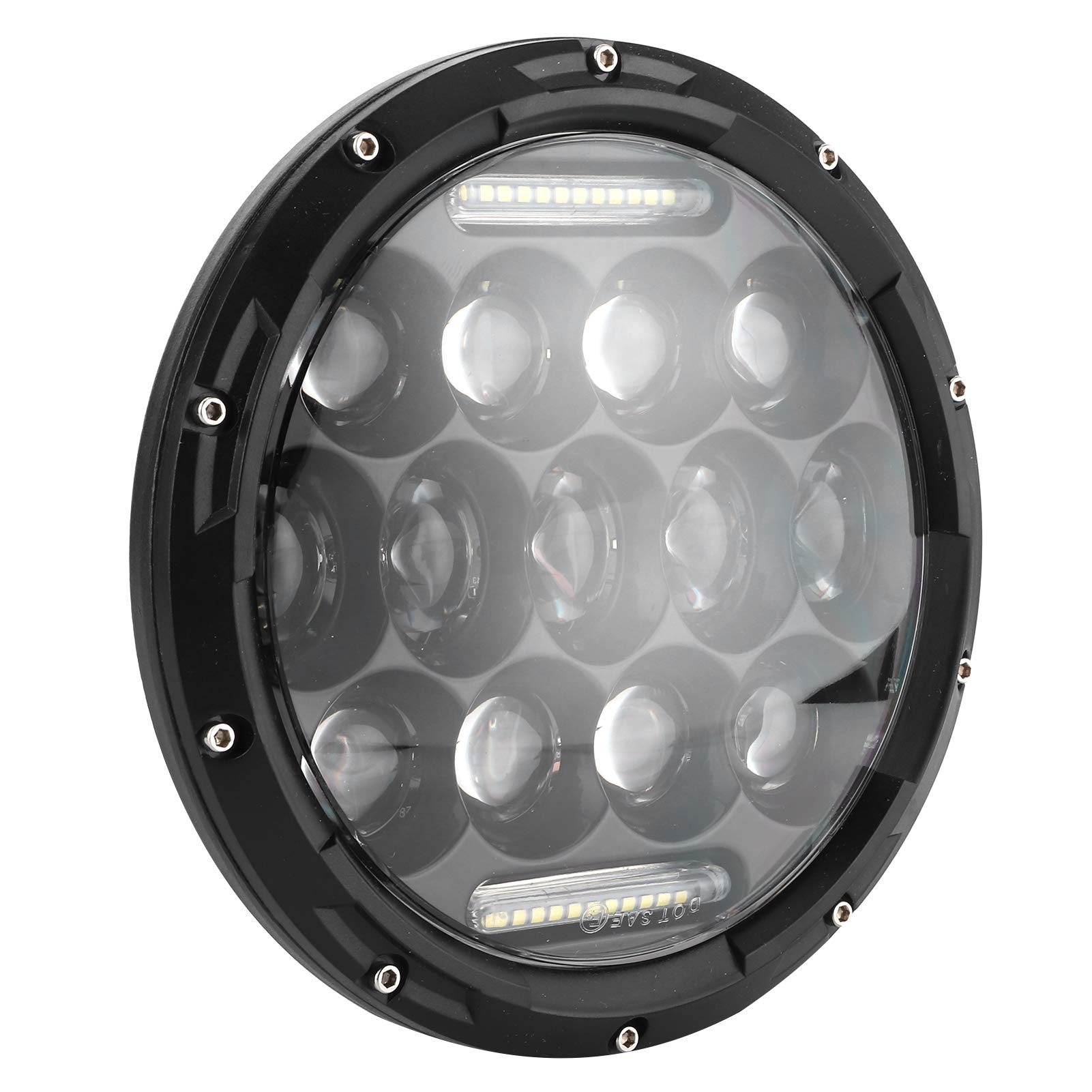 Yctze Reflektor 7in 75 W LED 6500K High Birhgtness Reflektor wydajny odpowiedni dla przedni reflektor motocyklowy led lampa czołowa wymiana nadaje się do do reflektorów motocyklowych