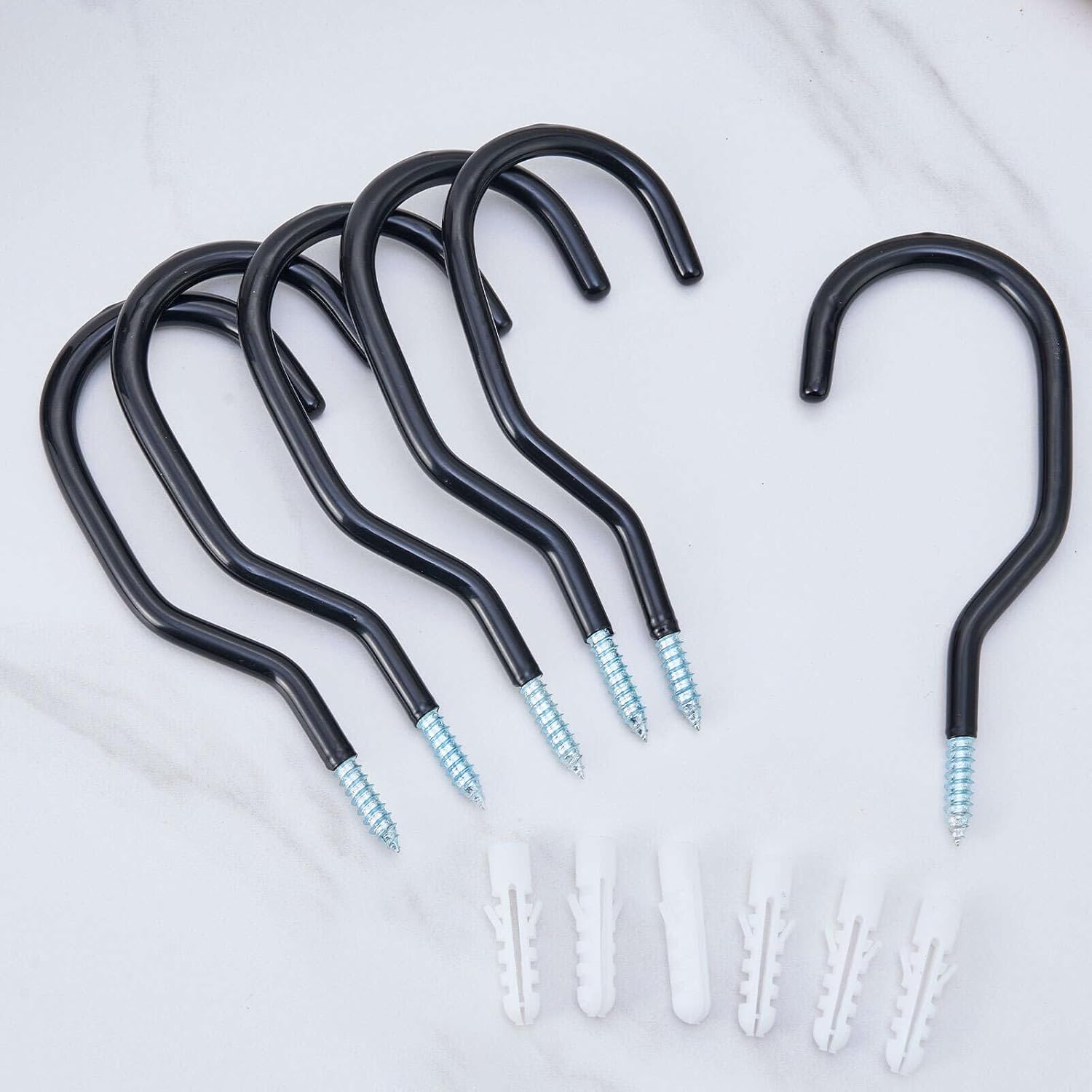 6 Pack Heavy Duty Bike Hook Bike Hooks for Garage Wall and Garage Ceiling
