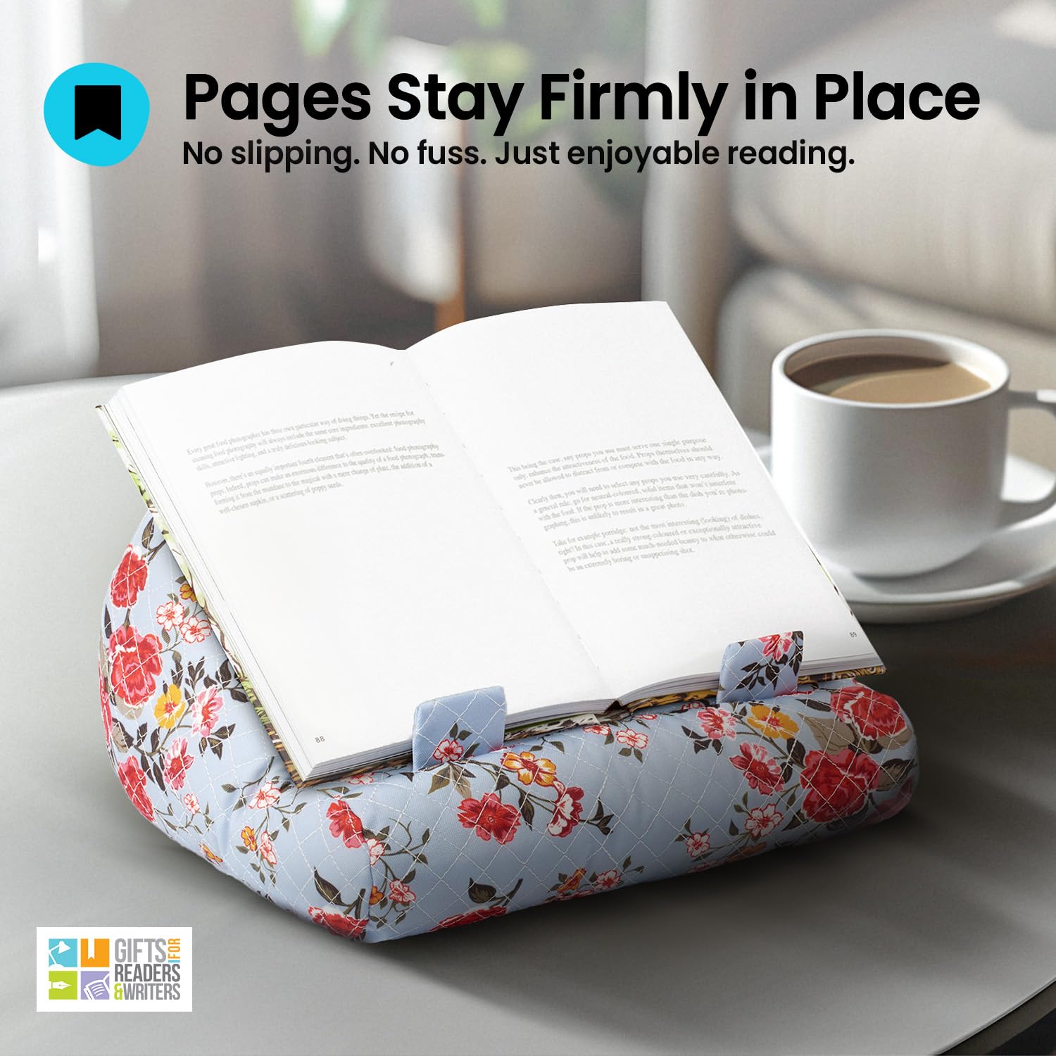 Support iPad Book Couch | Support Universel pour Tablette | Porte-Livre | Coussin de Lecture | Lecture au Lit, à la Maison | Compatible avec Téléphones, Liseuses