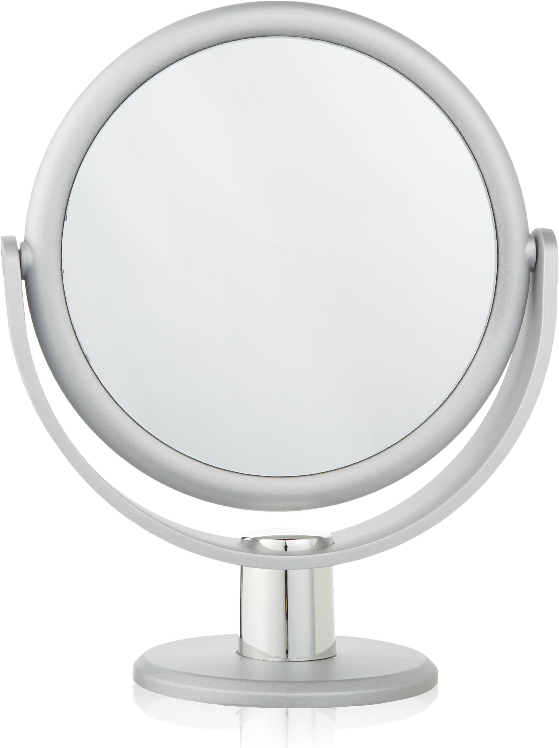 Danielle Enterprises Soft Touch 10X Magnification Round Vanity Mirror, Silver