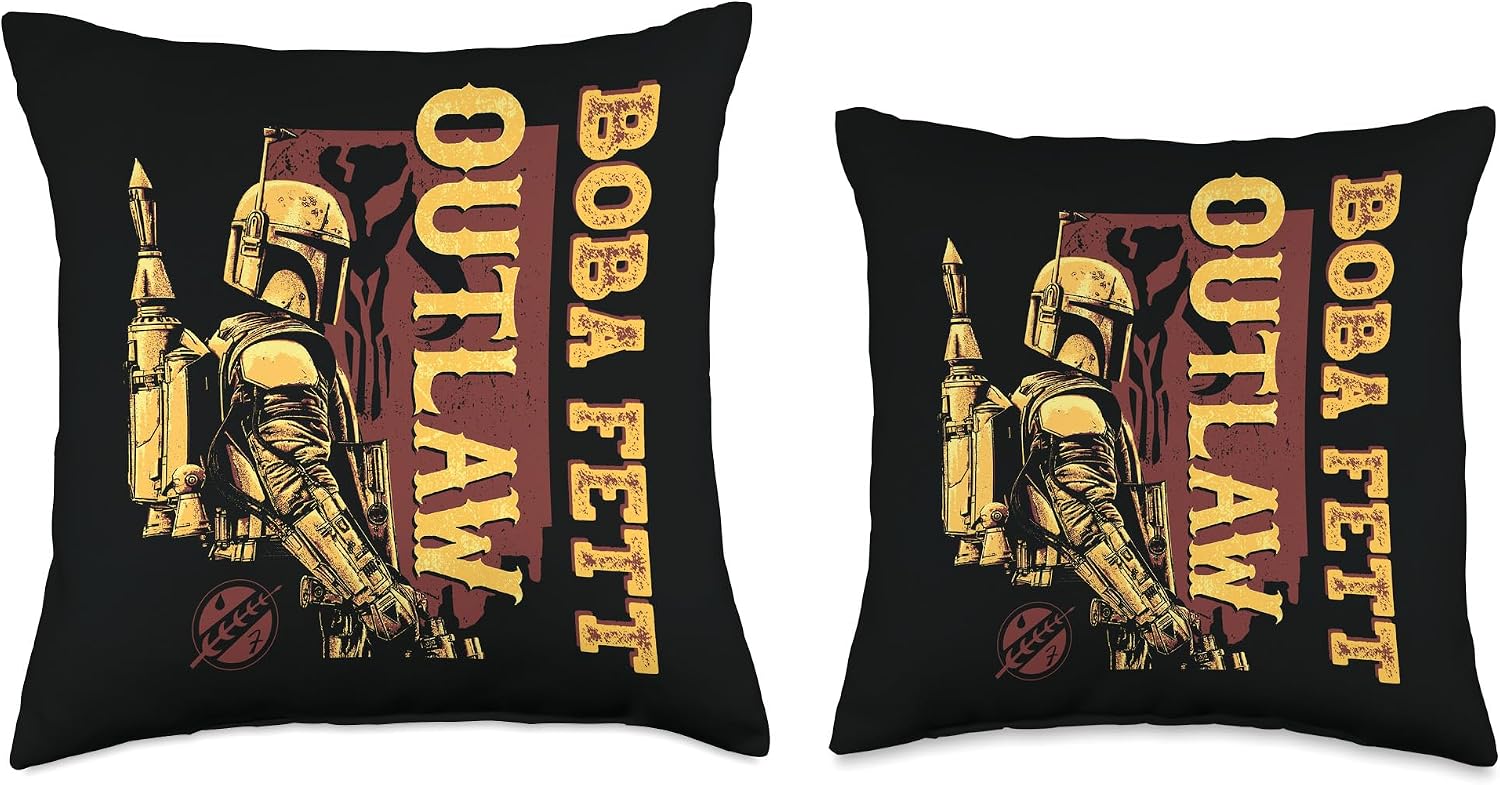 Star Wars The Book of Boba Fett Outlaw Throw Pillow