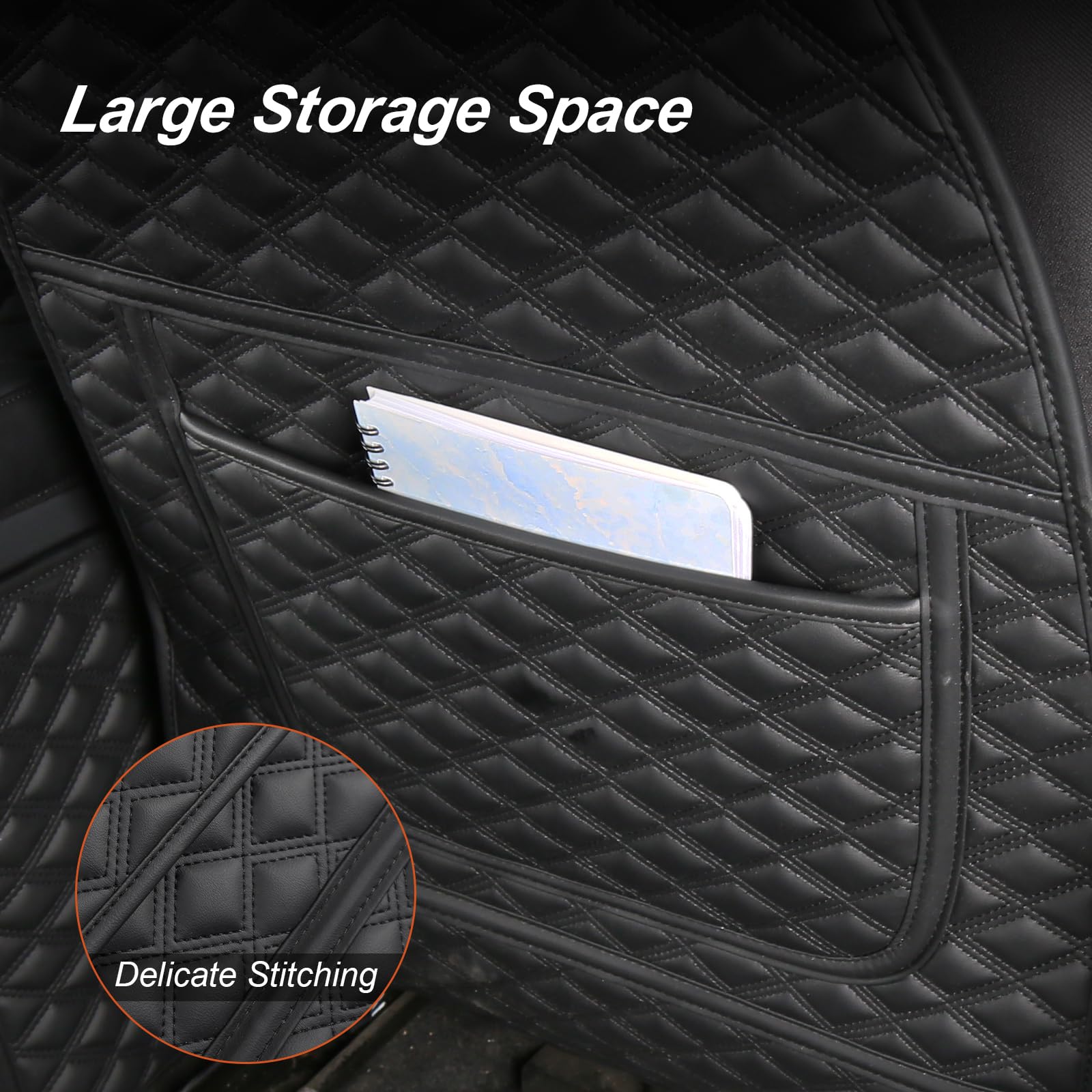 CZCGYDY Protector de asiento trasero para Toyota RAV4 2019 2020 2021 2022 2023, protector de cuero para asiento de coche para niños con bolsillo organizador, resistente al desgaste, impermeable, fácil