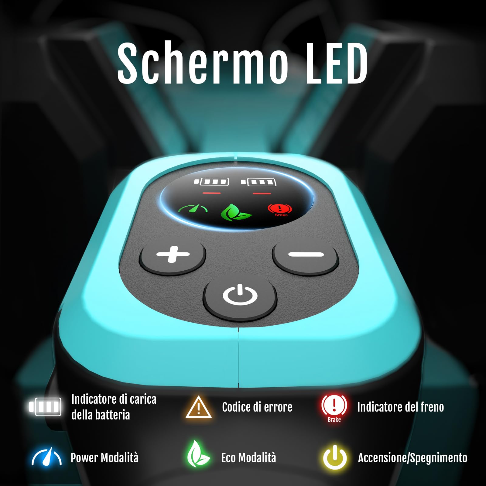 YARDCARE Motosega a batteria 16 pollici, motore brushless da 1600 W, velocità della catena 21 m/s, con display LED e 2× batterie da 4 Ah, tensionamento senza attrezzi e lubrificazione automatica