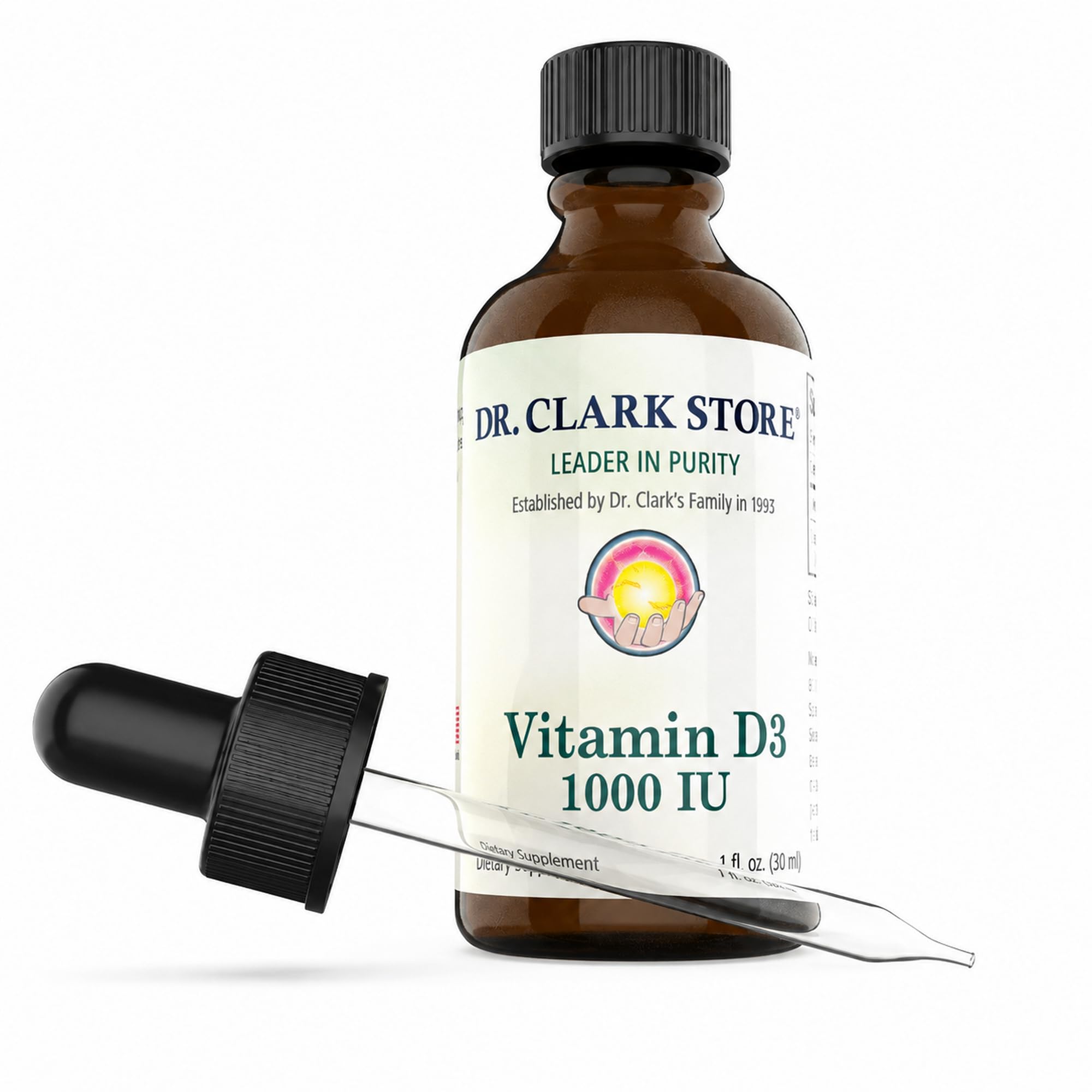 Dr Clark Store Liquid Vitamin D Supplement, 1000 IU, 1 Fl Oz (30ml)