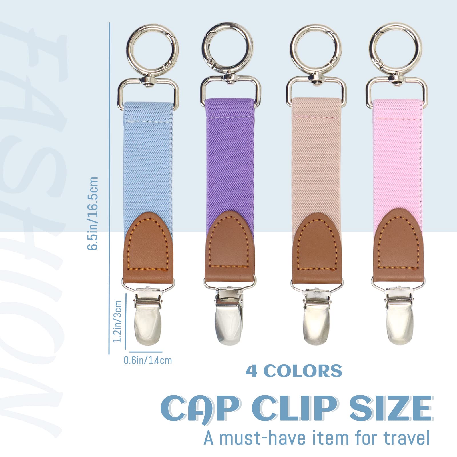 2 Clip Portacappello Da Viaggio In Silicone - Fissa Cappelli A Borsa, Zaino E Bagaglio - Accessorio Da Viaggio Per Donna