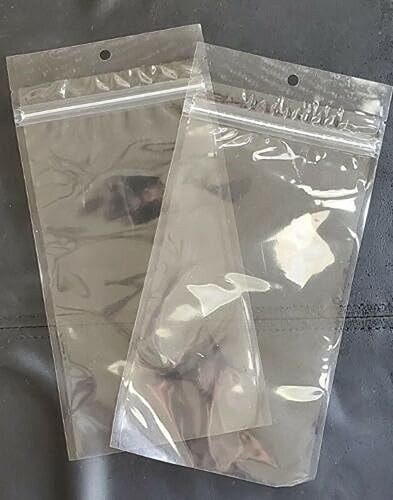 Miniatura 6 de Bolsas de polietileno con cierre resellable con agujero para colgar, 9 x 12 pulgadas y (100 bolsas) de plástico transparente de 4 mil con cierre