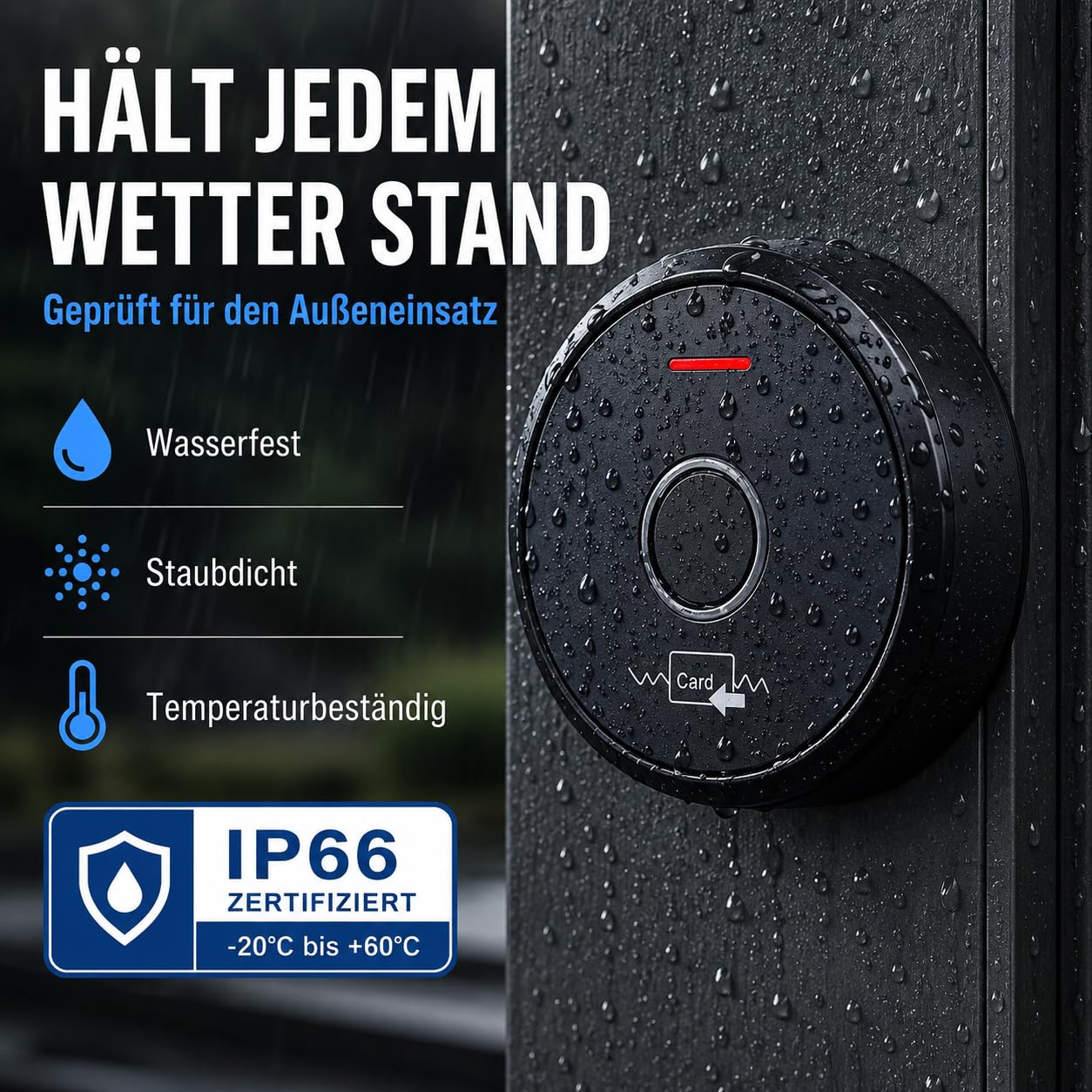 MATHFEL Smart Lock - Serrure électronique pour porte d'entrée - Serrure à code résistante aux intempéries avec RFID, IP66, 2 relais - Gâche électrique à code, serrure intelligente, serrure automatique