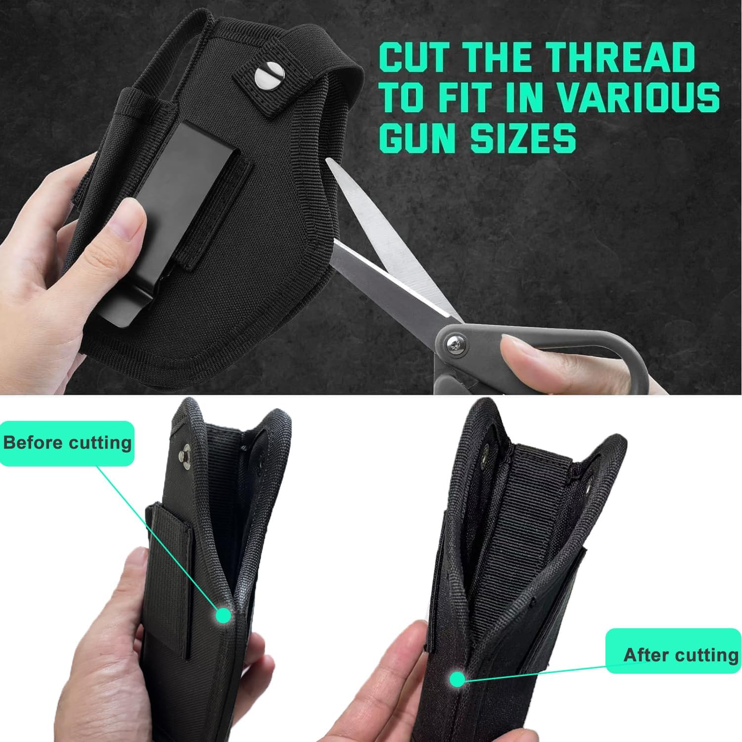 Gun Holster for Men&Women, IWB/OWB 9mm Holsters, 380 Pistol Holster fits Glock 19/17/23/26/27/42/43x, S&W M&P Shield, Sig Sauer and Similar Handguns