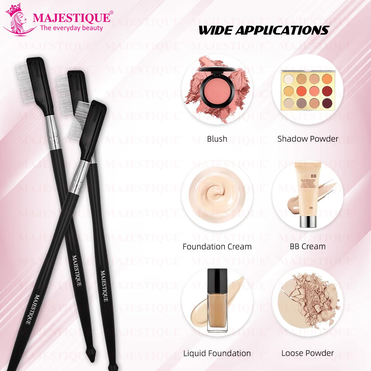 Majestique Eyebrow Comb for Women Grooming Tool – Single-Side Comb & Eyebrows Shaper Also Remove Excess Mascara from Eyelashes with Ease 4
