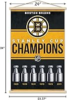 Vista 7 de Trends International NHL Boston Bruins - Póster de pared Champions 23, 22.37 x 34.00 pulgadas, paquete de impresión y colgador de madera de haya