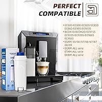Vista 4 de Filtro de agua para máquina de café compatible con filtro Delonghi DLSC002, ECAM, ESAM, ETAM, BCO, EC, EC680, EC800, filtro para máquina de café