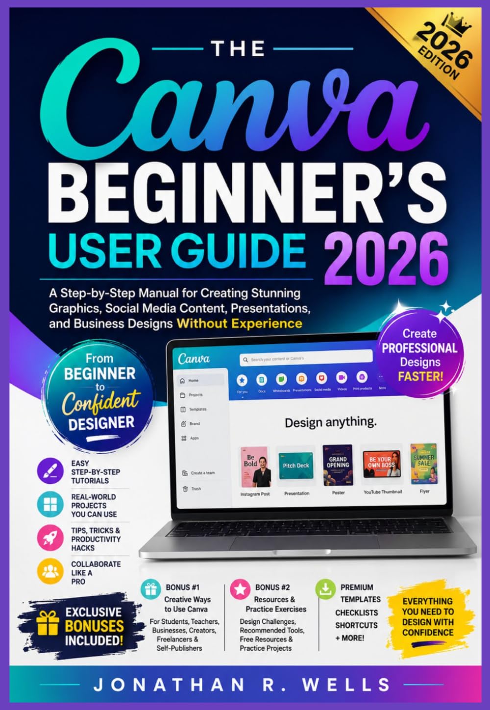 The Canva Beginner’s User Guide 2026: A Step-by-Step Manual for Creating Stunning Graphics, Social Media Content, Presentations, and Business Designs Without Experience
