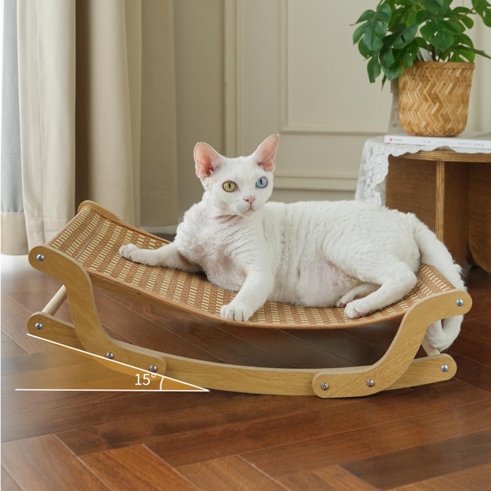 Silla Hamaca para Gatos,Cuna De Sueño Felino - Sofá Balancín Fresco para Interiores Exteriores Terraza Jardín Salón Tienda Apartamento Juego Ventana