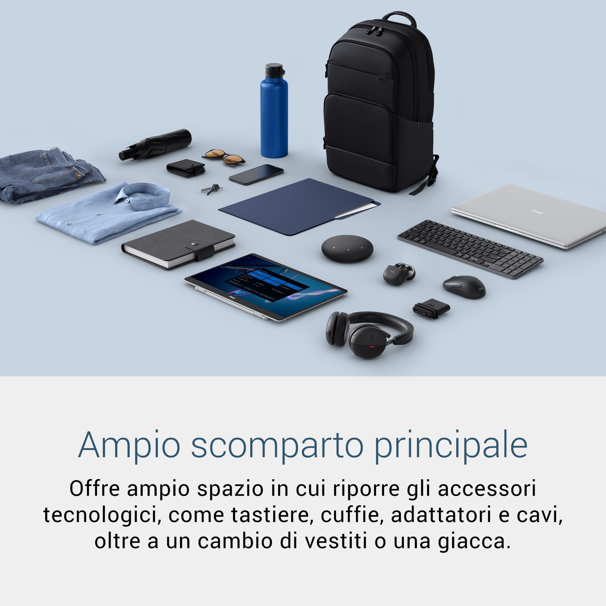 Dell Pro EcoLoop Zaino CP5626, per Notebook 14"-16", 23L, 53% Materiali Riciclati, Scomparto Imbottito, Interno Antigraffio, Cerniere Impermeabili, Nero