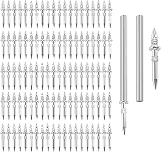 100 pcs Double-Head Skirting Thread Seamless Nail Solid Wood Baseboard Double-Headed Nails for installing baseboards comes with a special double-headed nail sleeve tool