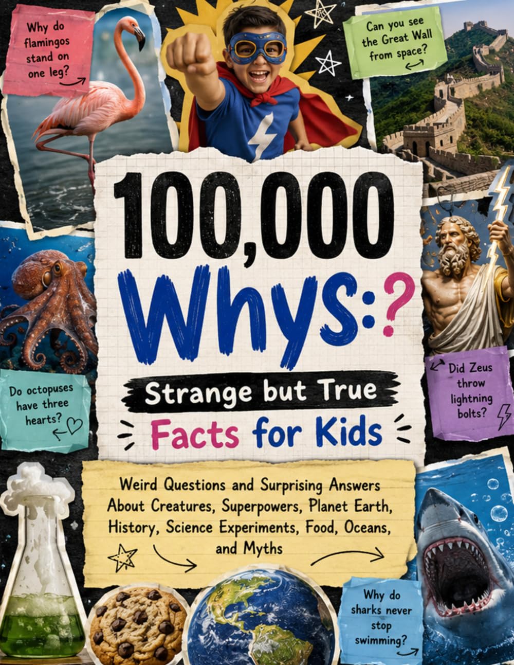 100,000 Whys, Strange but True Facts for Kids: Weird Questions and Surprising Answers About Creatures, Superpowers, Planet Earth, History, Science Experiments, Food, Oceans, and Myths