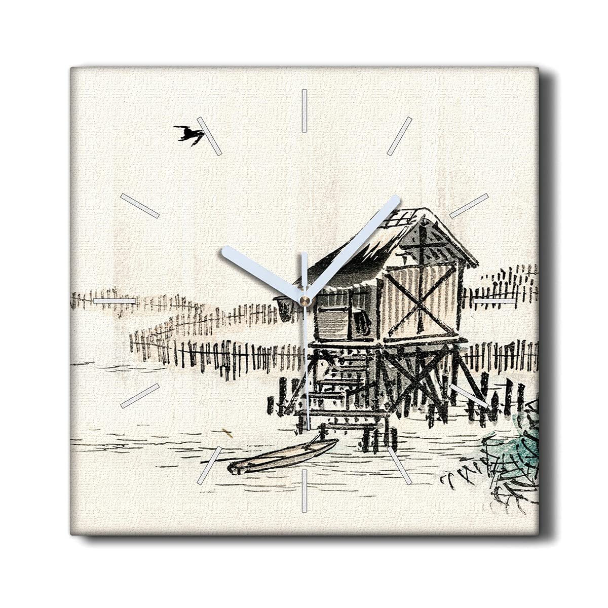 Horloge Murale sans tic-tac Coloray 30x30cm pour un Salon Calme et Design