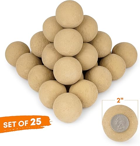 Miniatura 9 de Stanbroil Bolas de fuego de cerámica  Piedras redondas de fuego de 5 pulgadas para hoguera y chimenea  Juego de 6, color gris