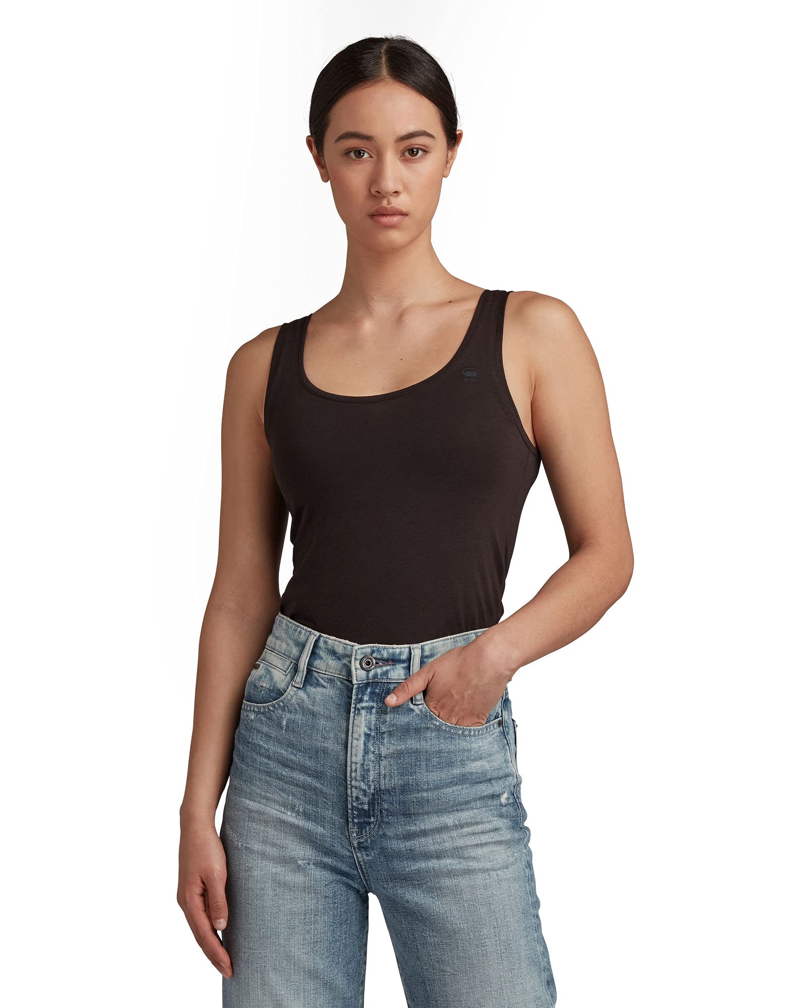 G-STAR RAW Basic Round Neck Tanktop Camiseta sin Mangas para Mujer