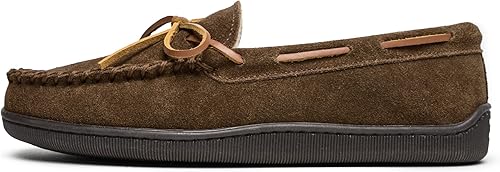 Minnetonka - Pantuflas con suela rígida y forro de pelo para hombre