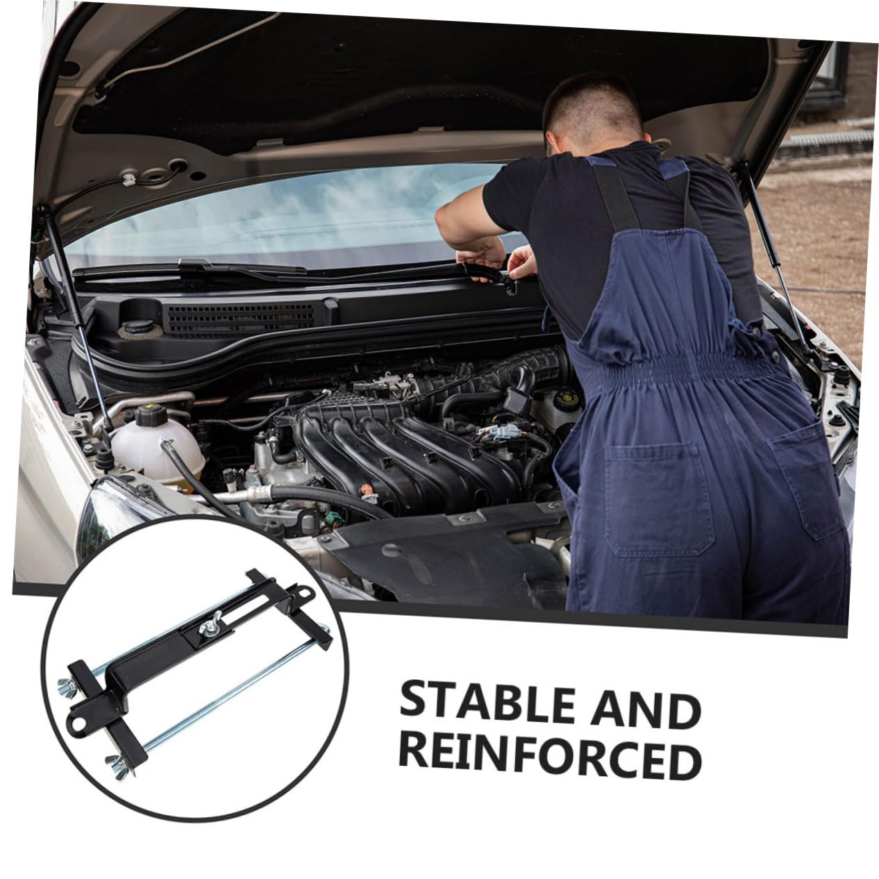 2 pièces Support de Batterie Automobile Réglable Métal Kit de Fixation Stable pour Batterie de Voiture Montage Facile et Compatible Multi Modèles
