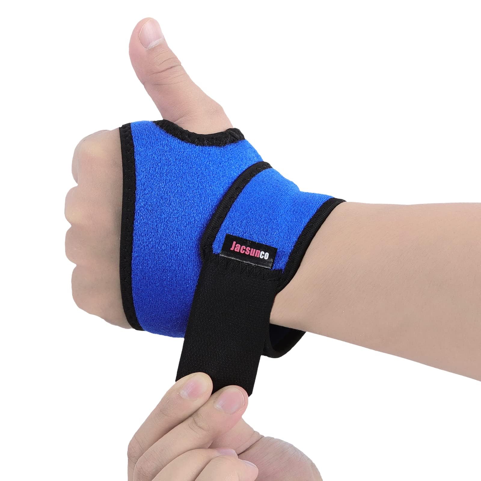 Tutore da polso, fascia da polso, endinite da polso, sollievo dal dolore e recupero delle lesioni, adatto sia per mano sinistra che per mano destra (Blu)