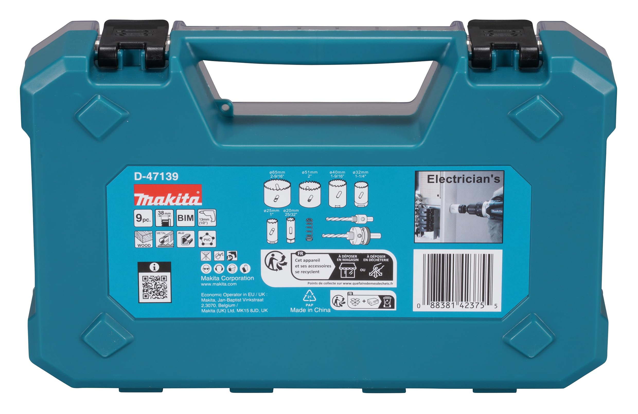 Makita, D-47139, D-47139 elettricista Hole Saw Set (6 pezzi)
